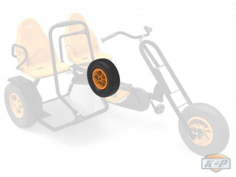 Rueda Completa naranja wheel orange 400/100-8 slick izquierda