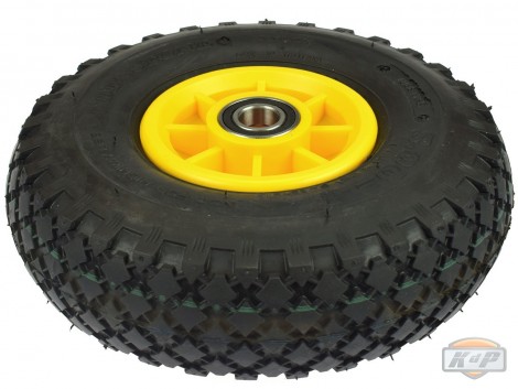 Rueda Completa wheel yellow 3.00-4