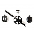 Plato biela y pedales para KART BERG (Crank Set 90, 28T y Pedals)