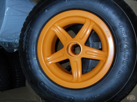 wheel 5-spoke orange 4.80/400-8 BLOCK (RUEDA COMPLETA)